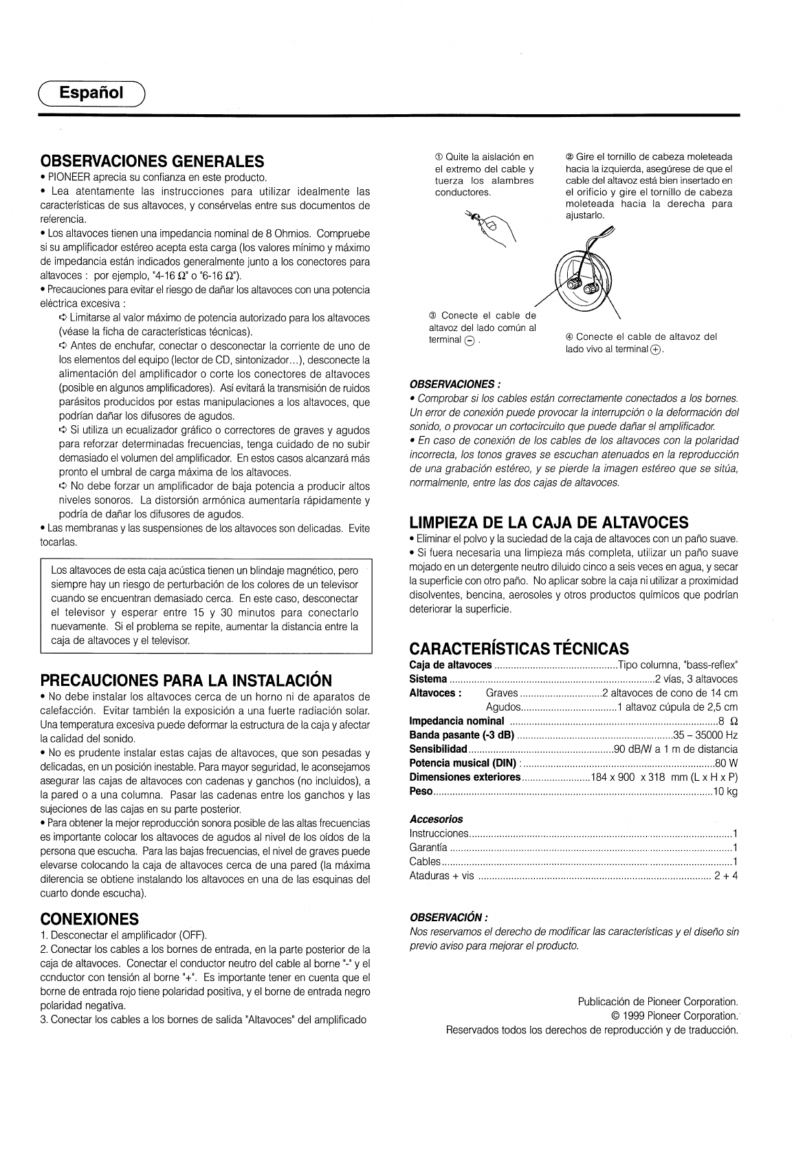 Manual Pioneer S H 309 Page 8 Of 8 English German Dutch French Italian