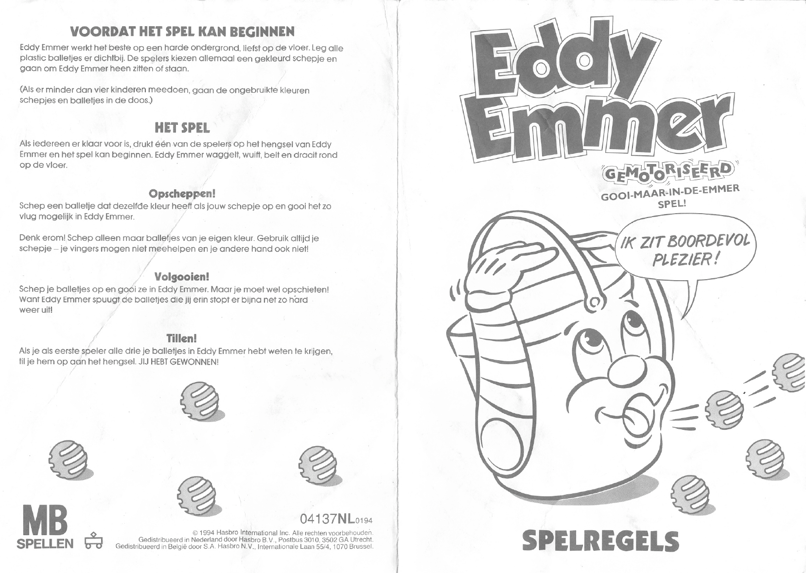Manual Hasbro Eddy Emmer (page 1 of (Dutch)