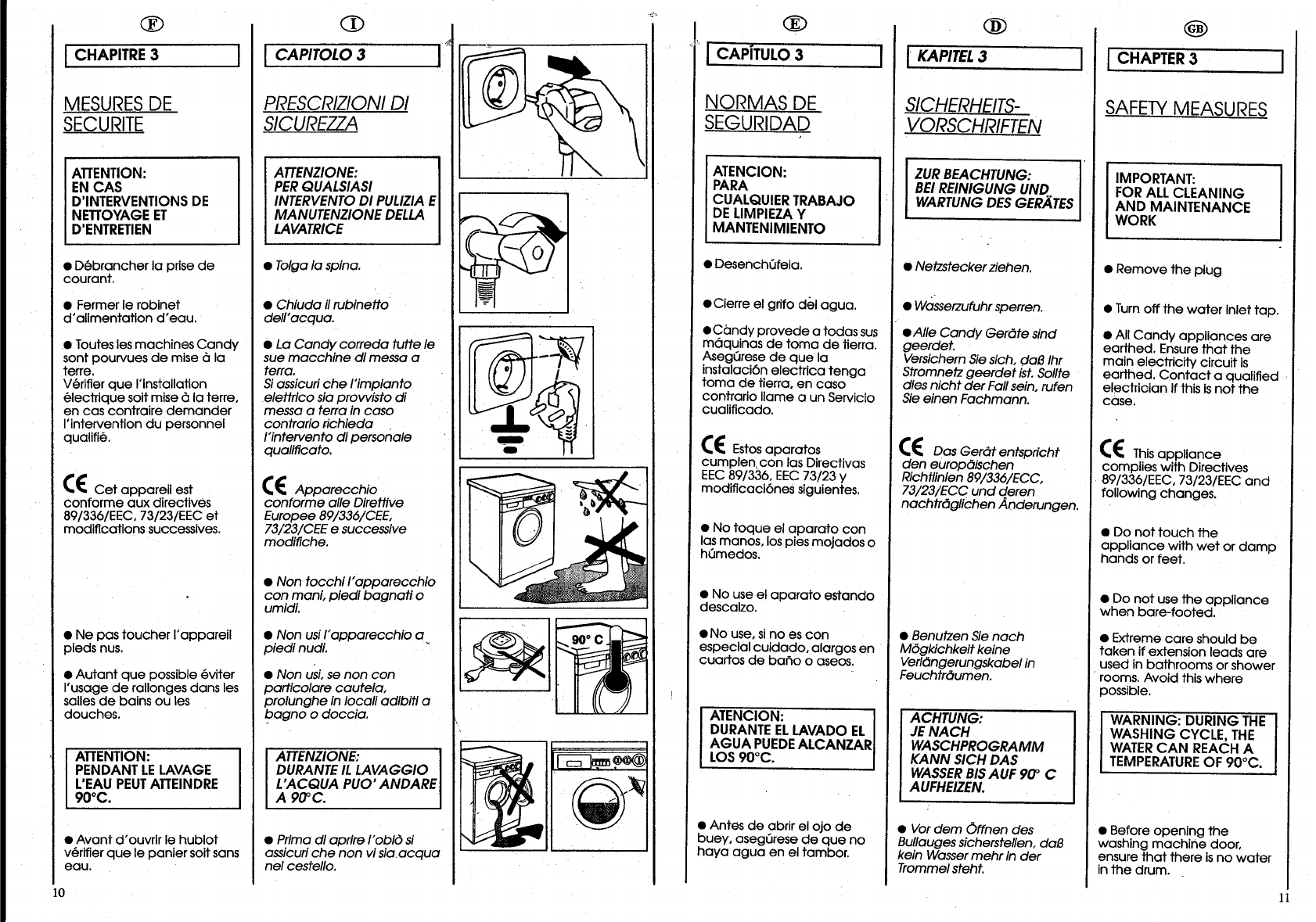 Manual Candy C 4 Page 8 Of 32 German English Spanish French Italian