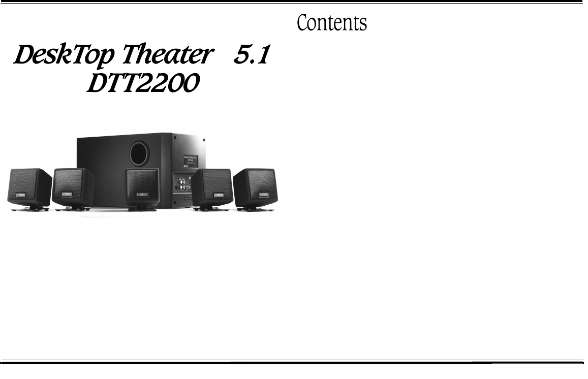 Manual Cambridge SoundWorks Cambridge SoundWorks DTT2200 5.1 (page 4 of