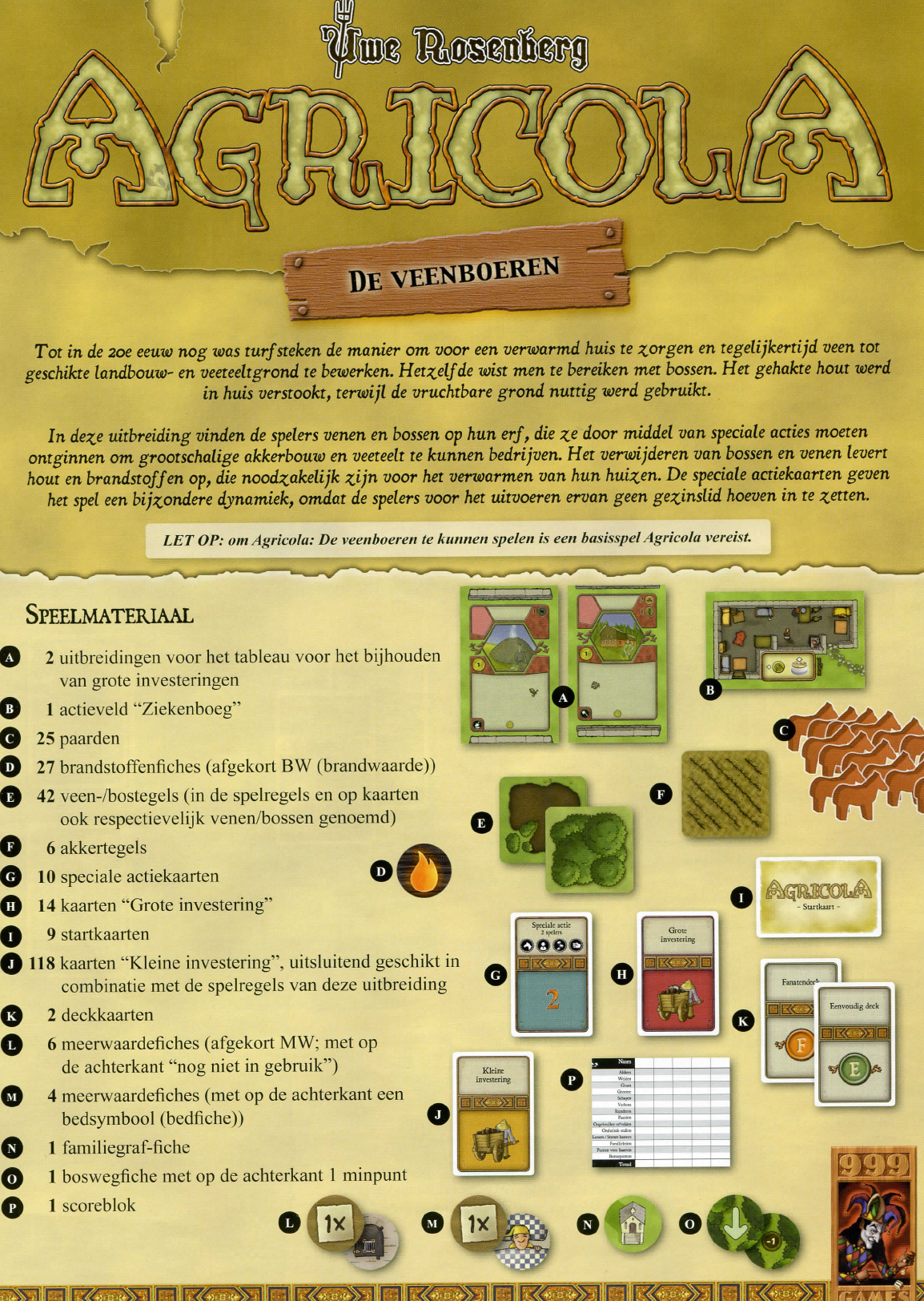Mineraalwater Intentie microscopisch Manual 999 games Agricola De Veenboeren (page 1 of 8) (Dutch)