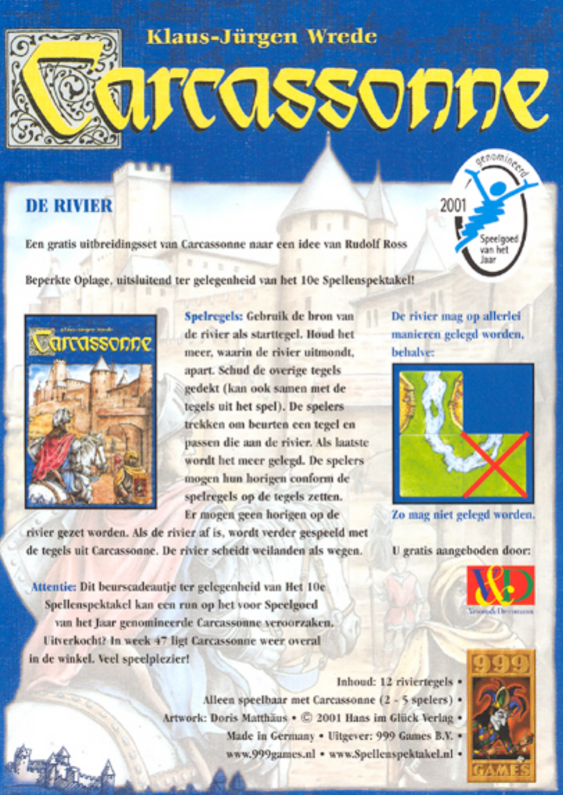 Manual games Carcassonne - De Rivier Mini 1 of 1) (Dutch)