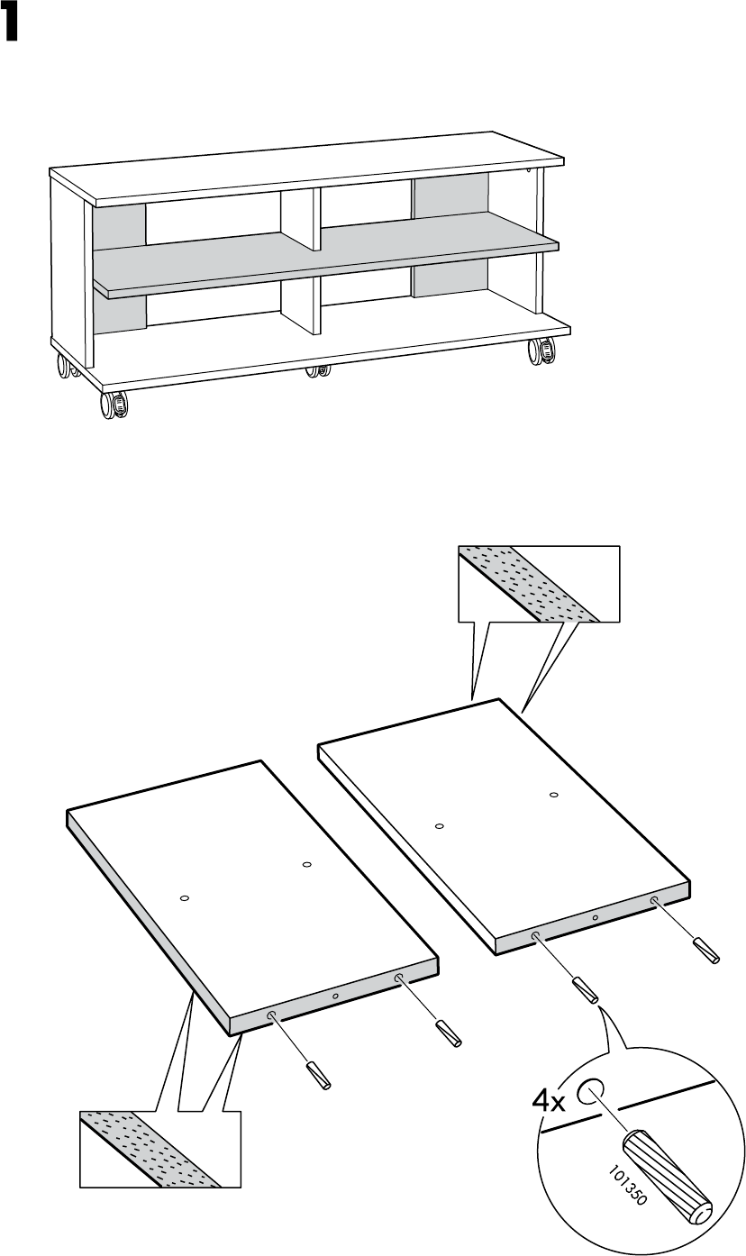Manual Ikea BENNO Tv-meubel wielen 6 of 12) (All languages)