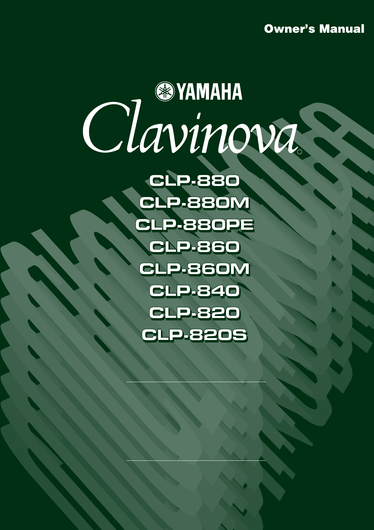 Manual Yamaha CLP-860 (page 1 of 72) (English)