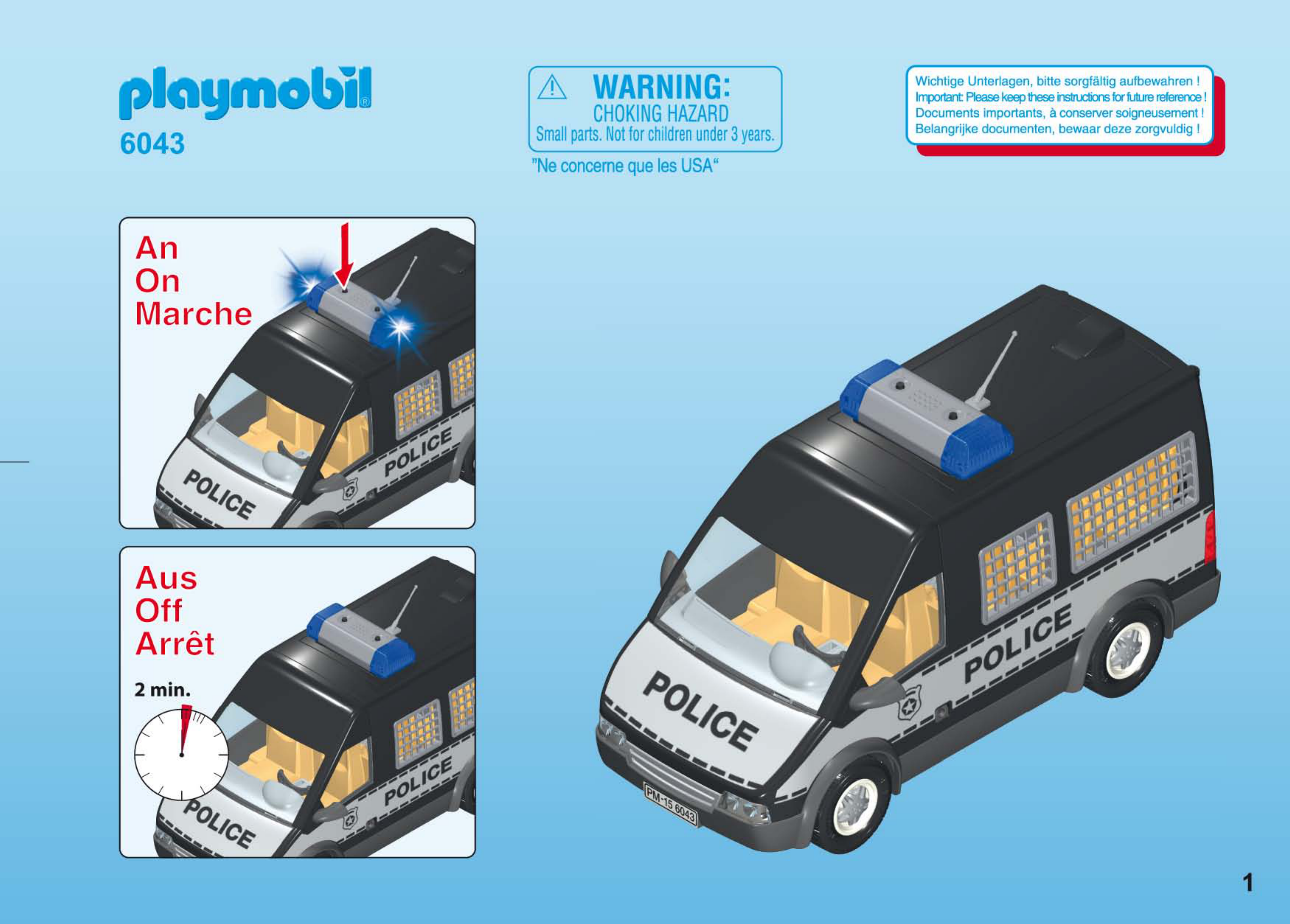 playmobil police van 6043