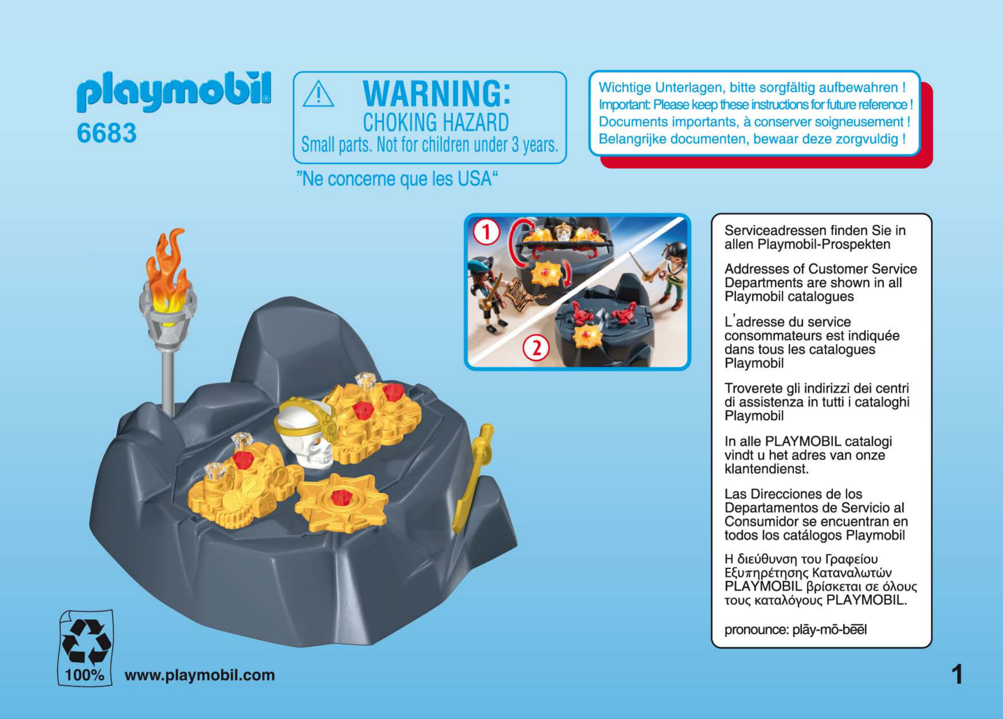 virtual Repeated pint Manual Playmobil 6683 (page 1 of 4) (All languages)