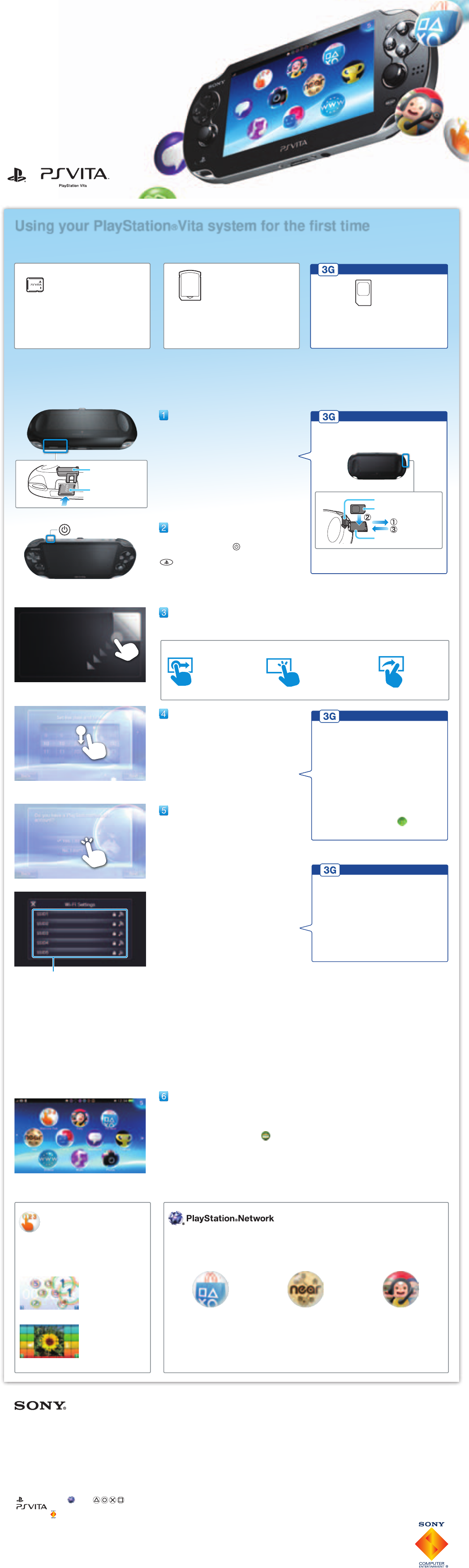 Manual Sony PlayStation Vita PCH-1103 (page 1 of 2) (English)