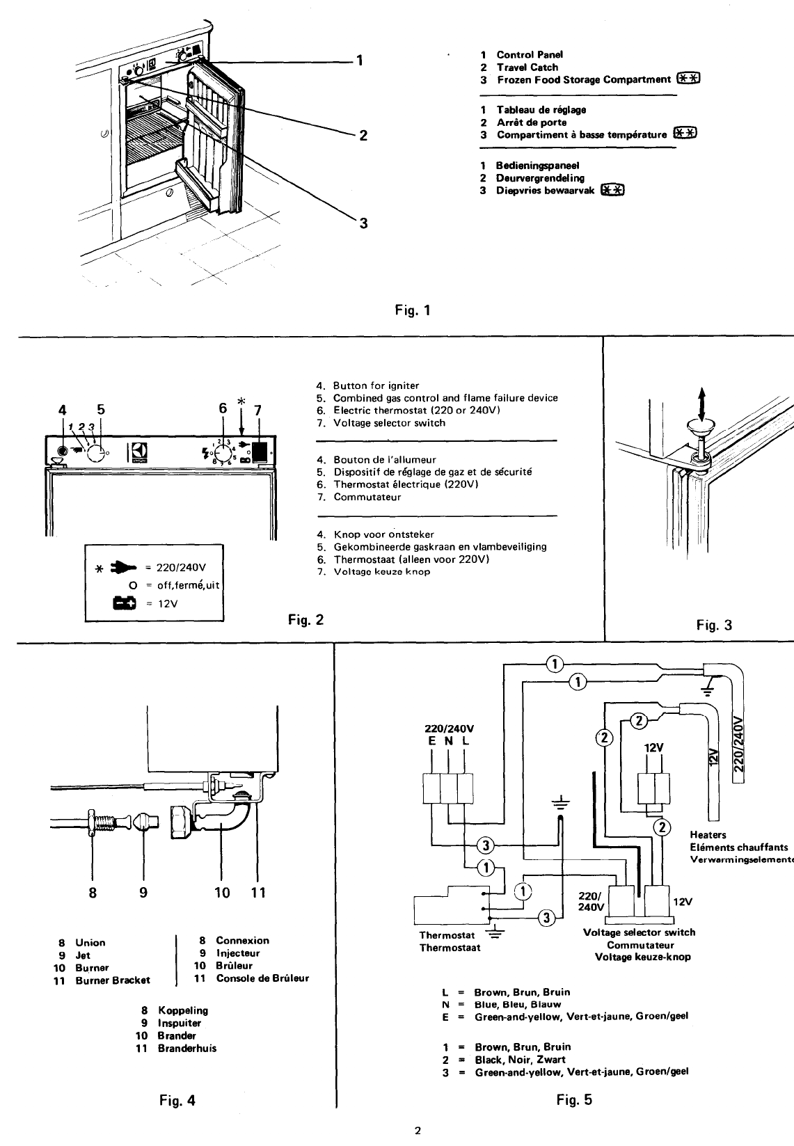 Manual Electrolux RM212 (page 1 of 5) (English)  Electrolux 3 Way Caravan Fridge Wiring Diagram    Libble.eu