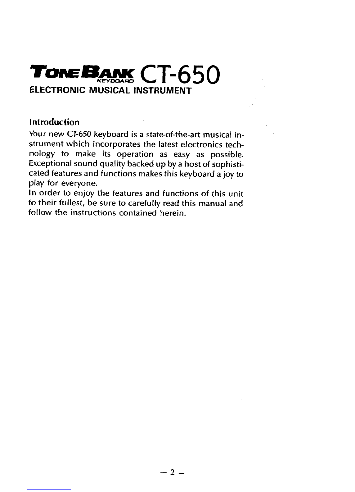 Manual Casio CT-650 Tone bank (page 2 of 56) (English, Spanish)