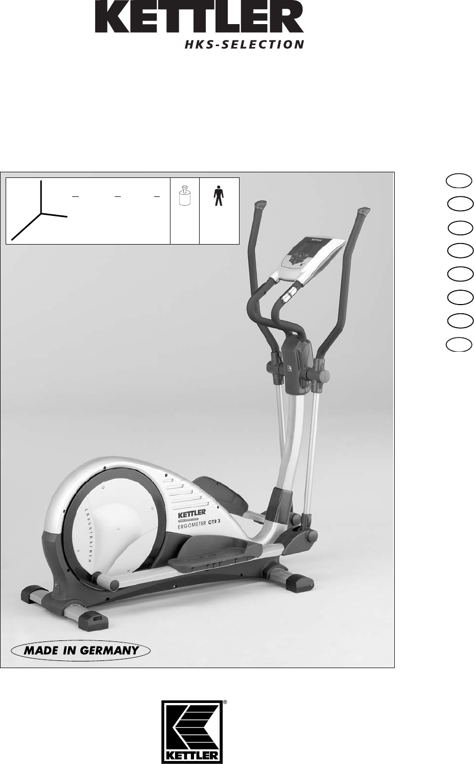 Oeps Kostuums Tolk Manual Kettler 07862-700 - CTR3 (page 1 of 24) (English, German, Dutch,  French, Italian, Polish, Spanish)