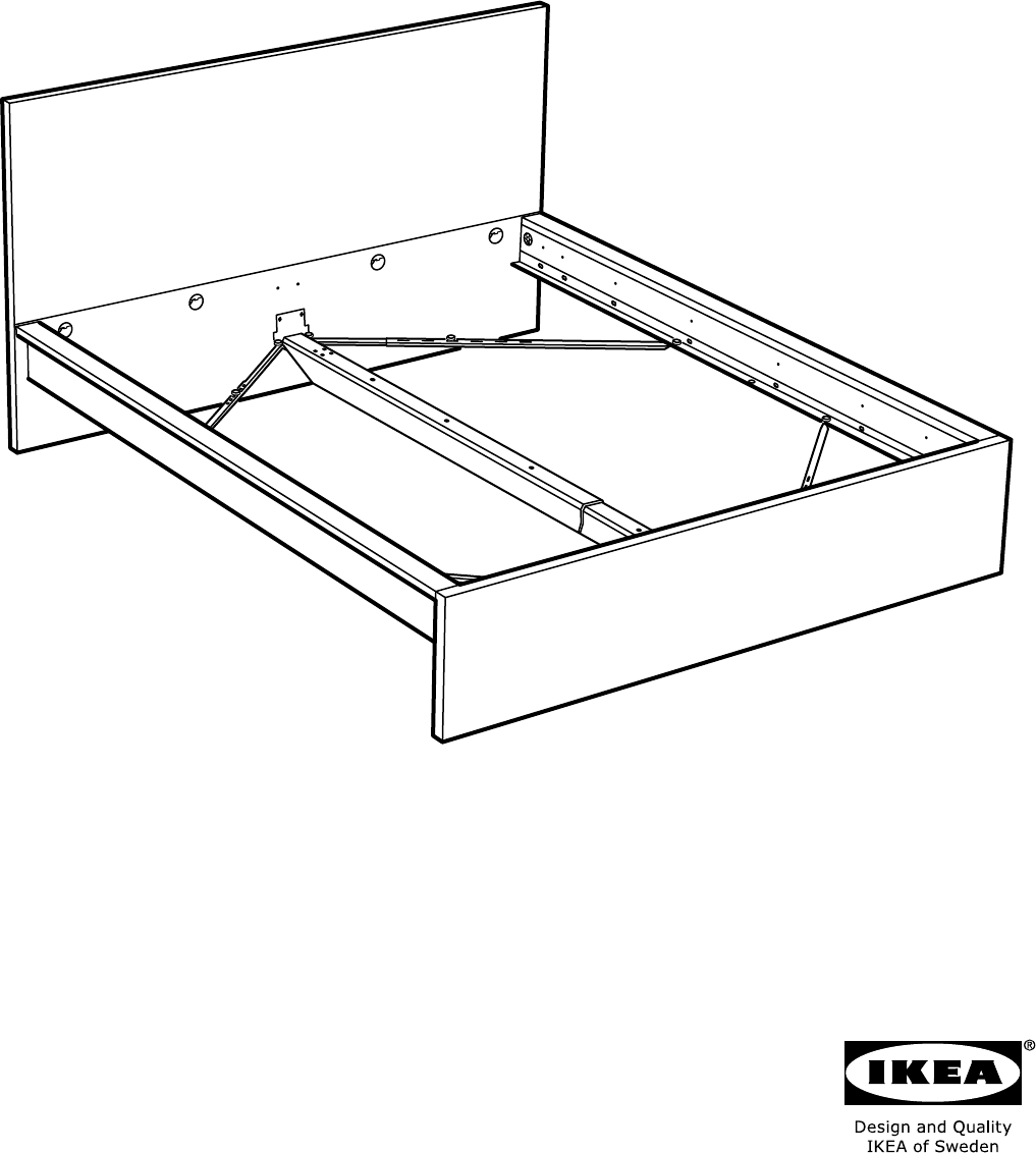 Manual Ikea 402.494.71 MALM bed (page 1 of 16) (All languages). 