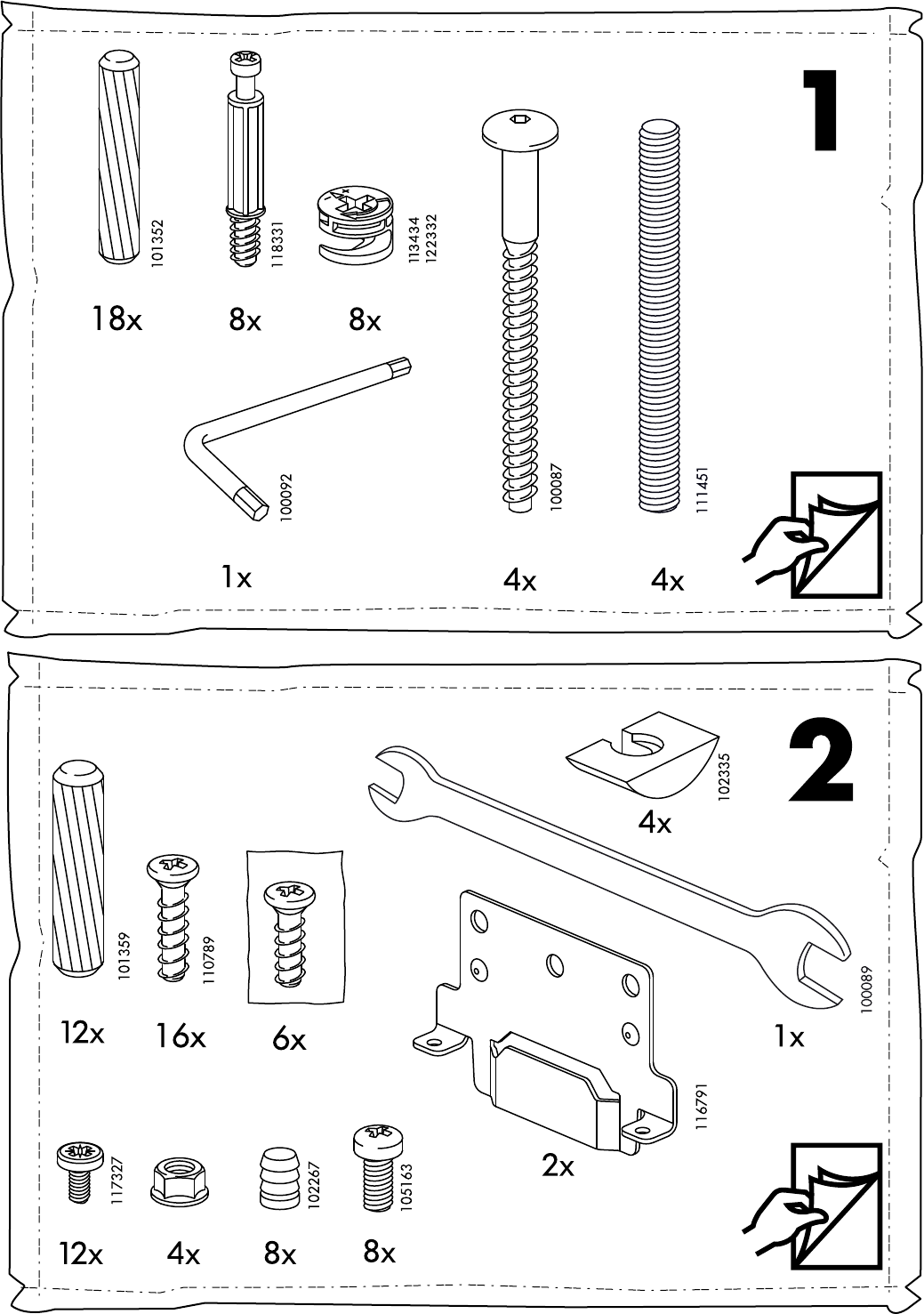 Manual Ikea 502 420 92 Hemnes Page 3, Ikea Hemnes Dresser Parts List