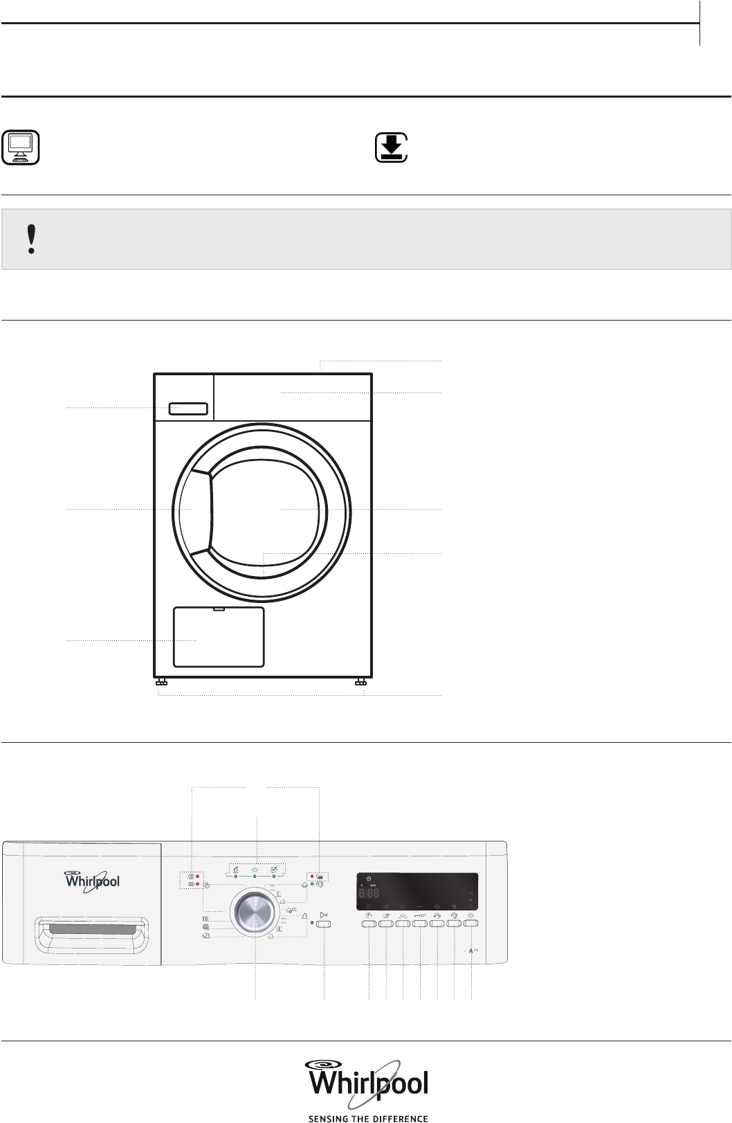 Manual Whirlpool HDLX 80410 (page 1 of 8) (English)