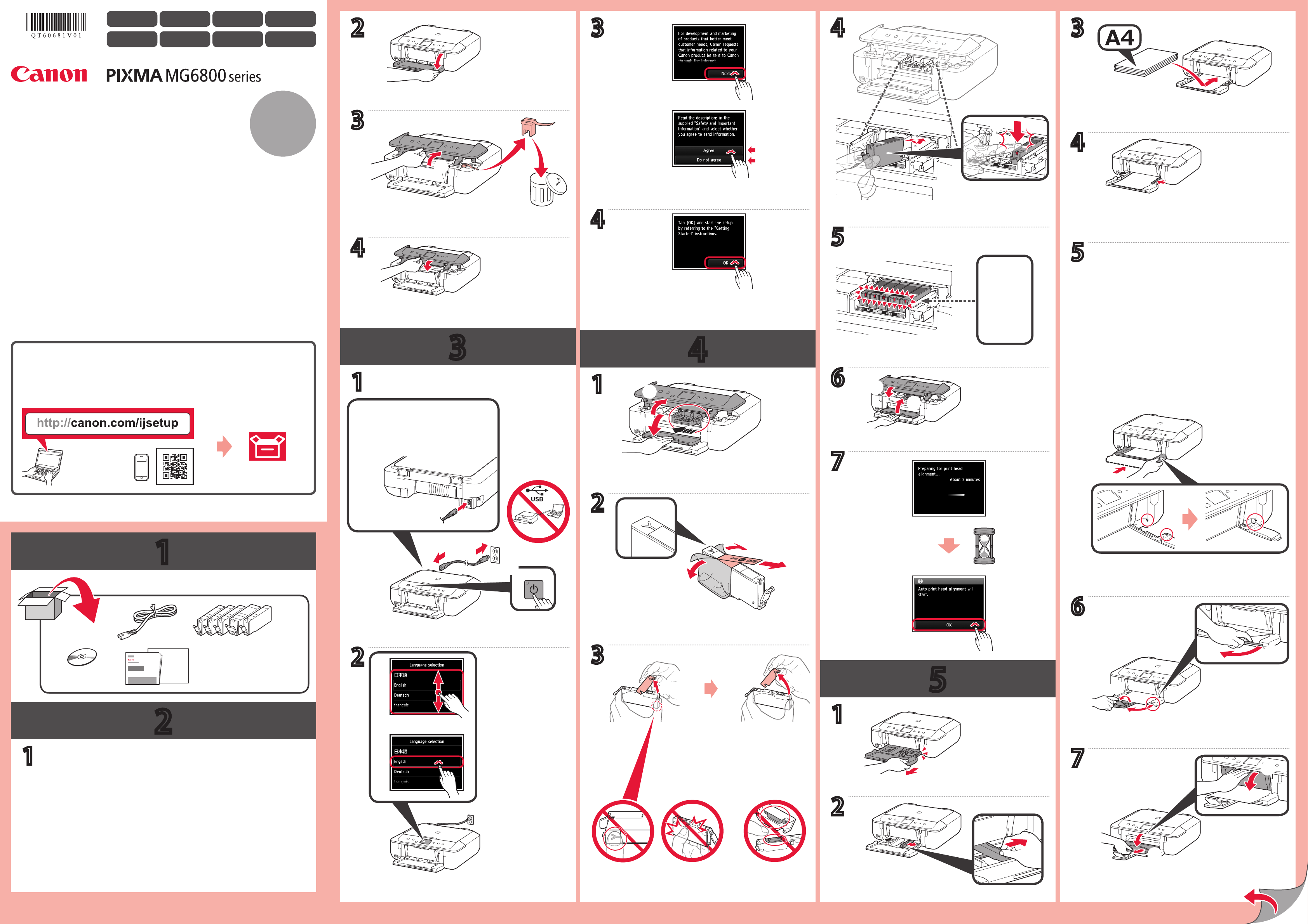 Manual Canon Pixma MG6851 (page 1 of 2) (English, German, Dutch, French