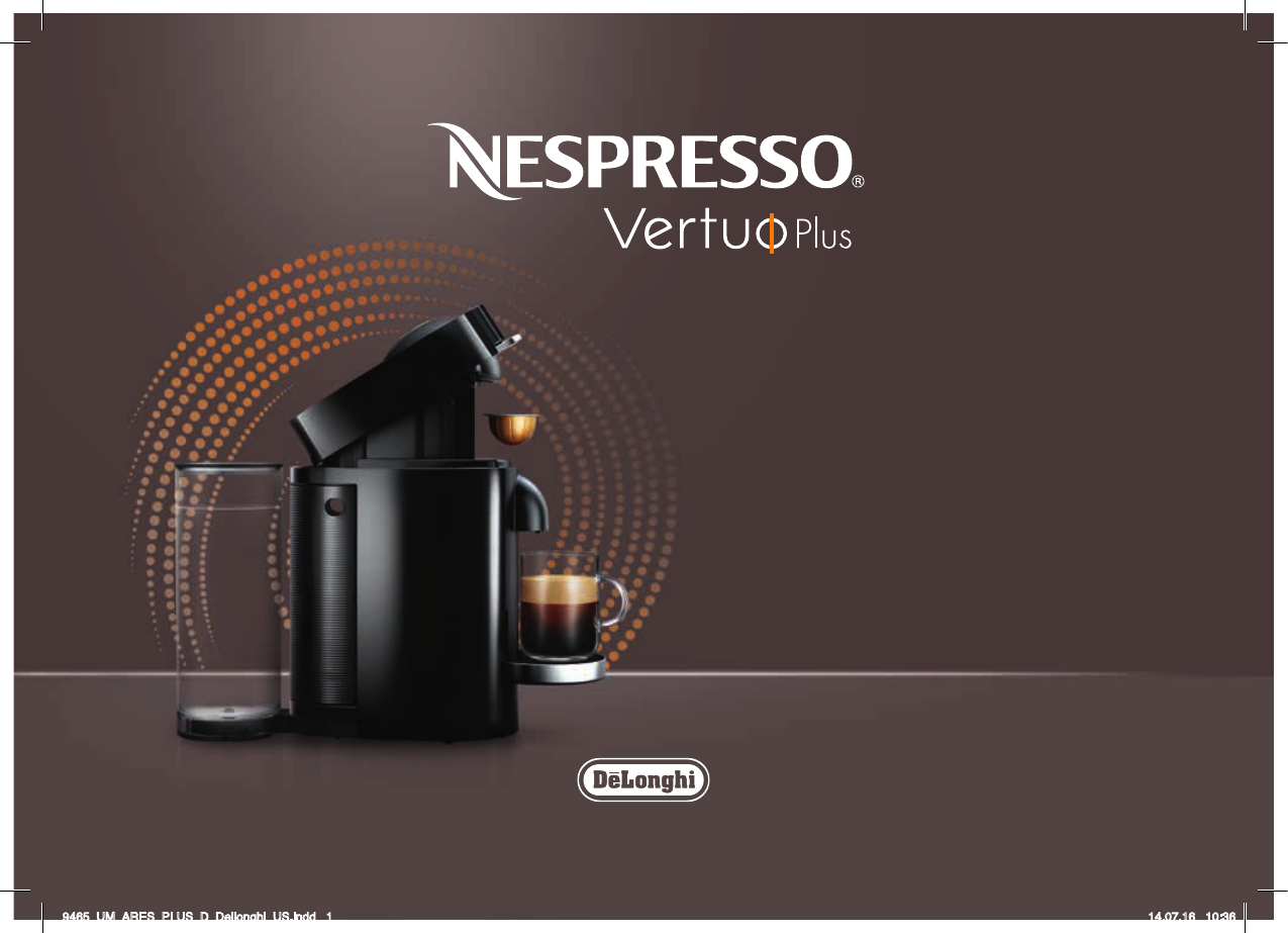 Delonghi Nespresso Couvercle d'eau pour machine à café Vertuo Plus ENV155 