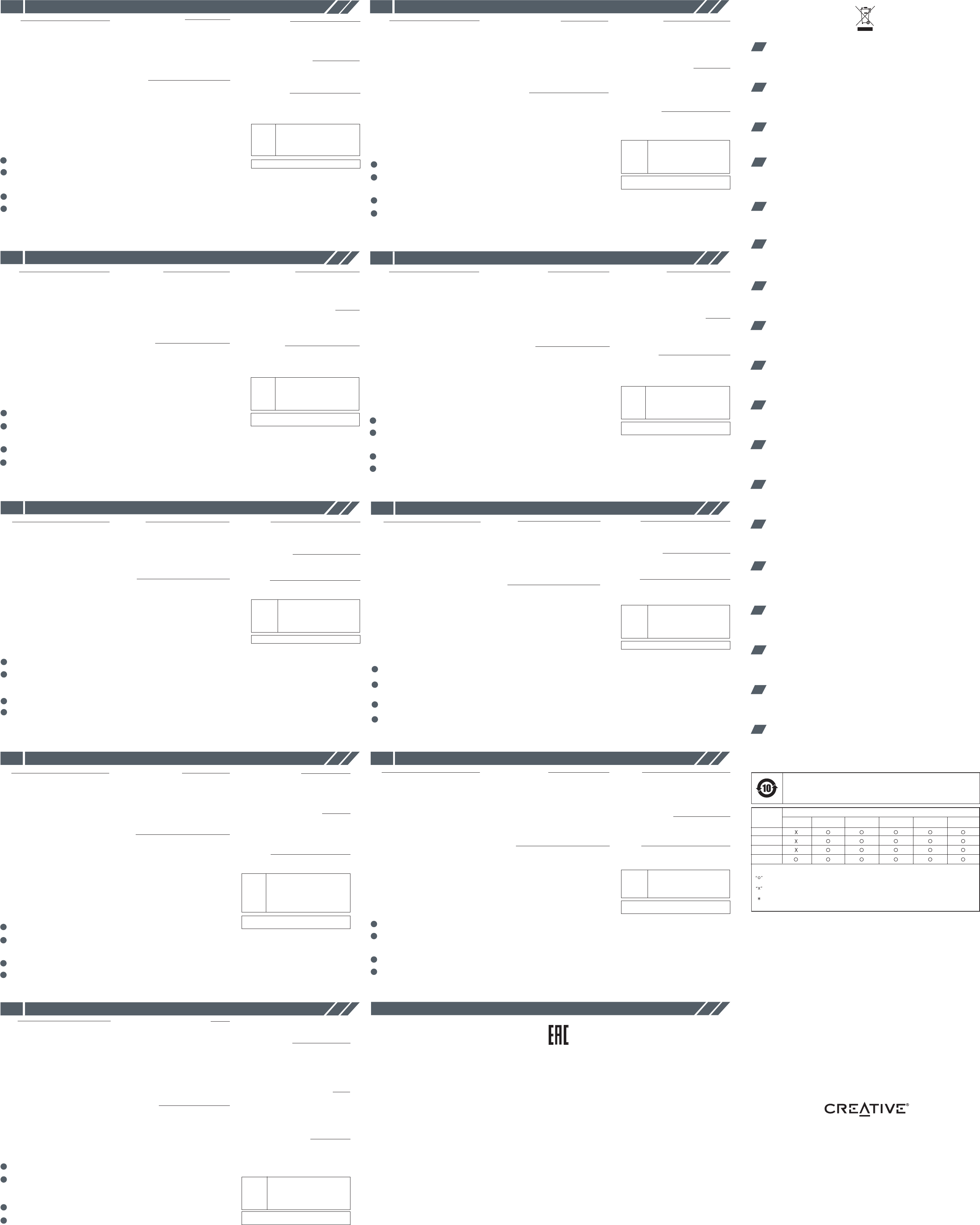 Manual Creative Soundblaster Ae 7 Page 1 Of 2 English German Danish French Polish Swedish Spanish Norwegian Finnish