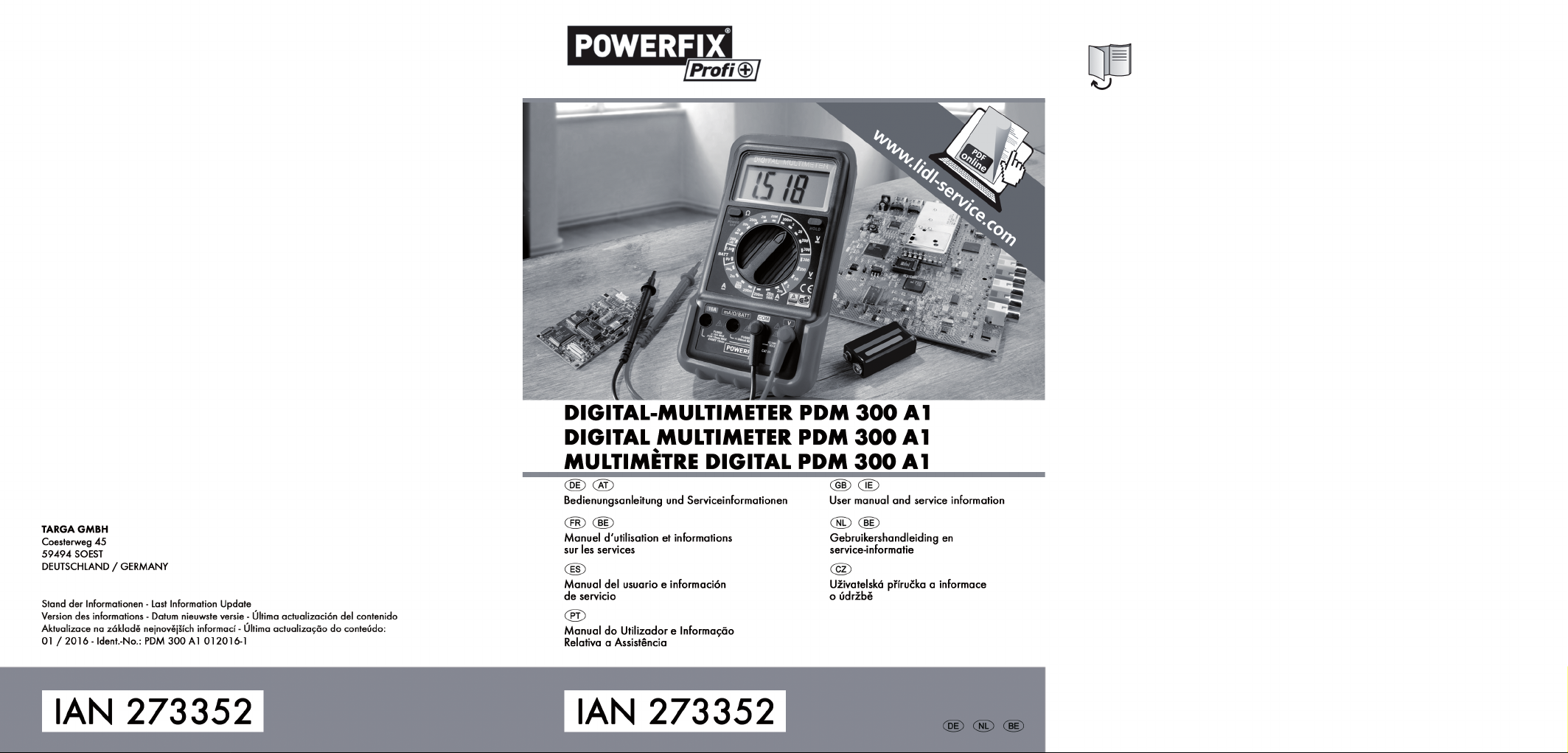 ubehagelig Badeværelse Ødelæggelse Powerfix PDM 300A1 - IAN 273352 User Manual - Libble.eu