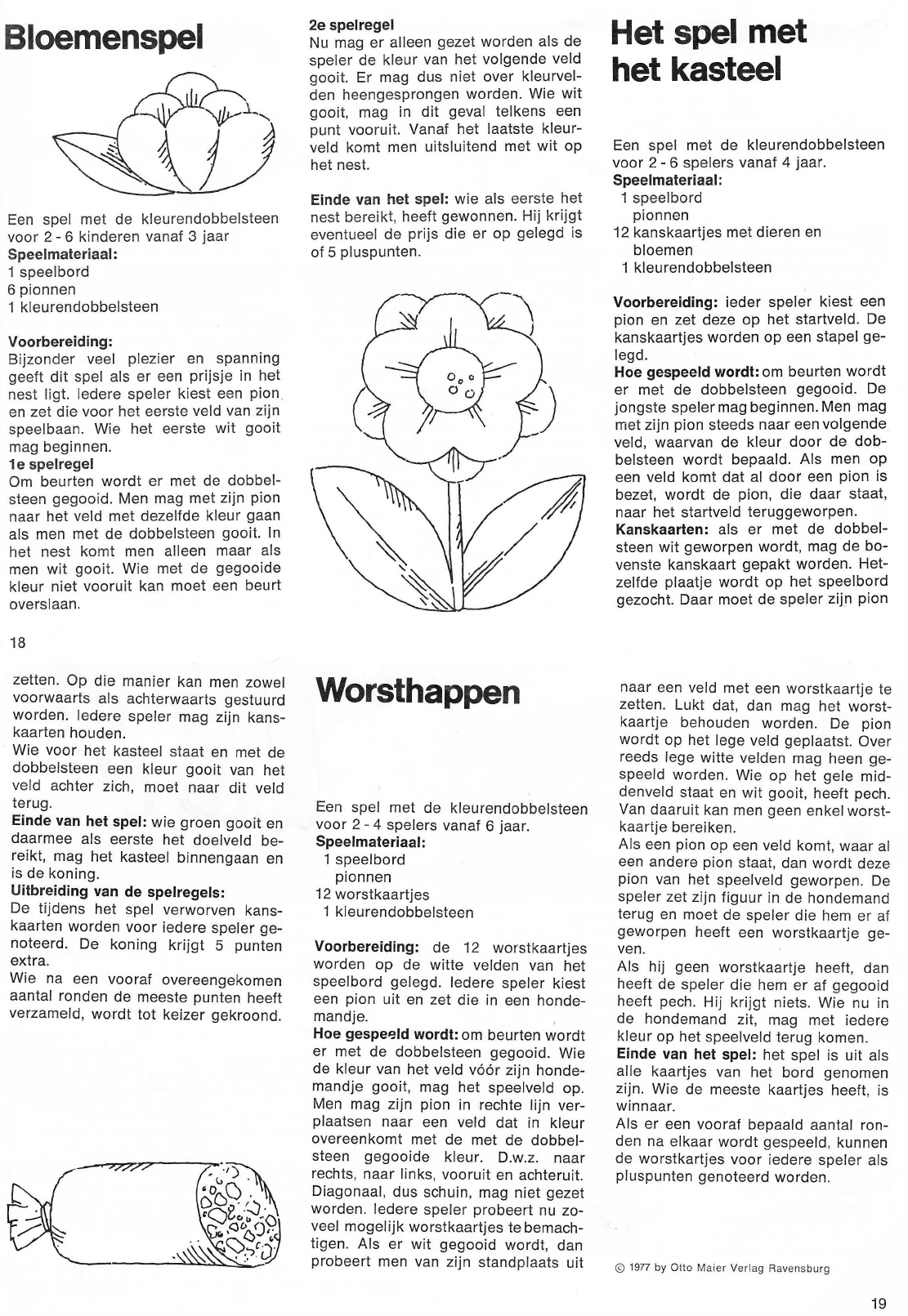 handicap Huisje map Manual Ravensburger 4 eerste spellen (page 1 of 2) (Dutch)