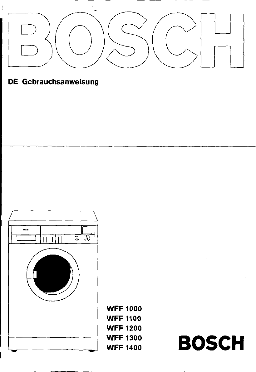 Manual Bosch Wff 1400 Sn Page 1 Of 26 German