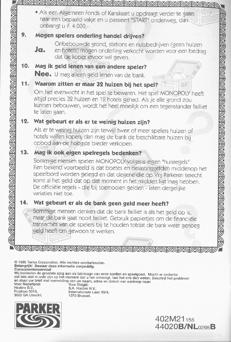 Manual Hasbro Monopoly (page 6 (Dutch)