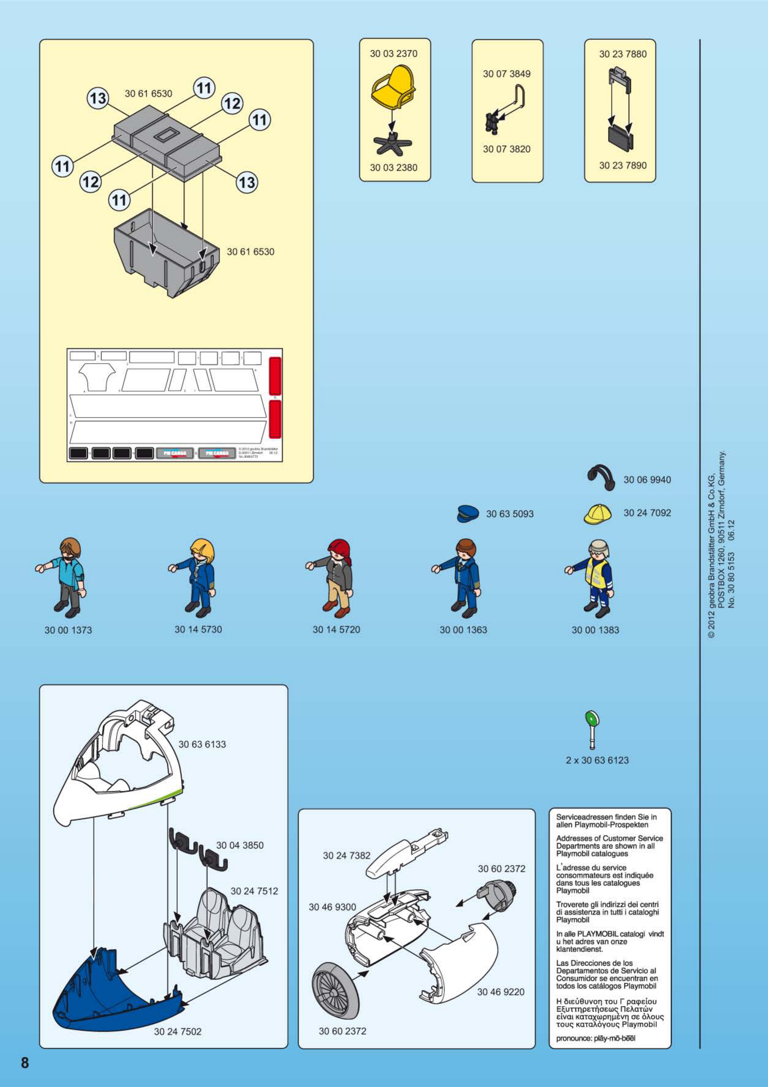 Zonder twijfel Melbourne schelp Manual Playmobil 5261 (page 8 of 8) (English, German, Dutch, Danish,  French, Italian, Polish, Portuguese, Swedish, Turkish, Spanish, Norwegian,  Finnish)