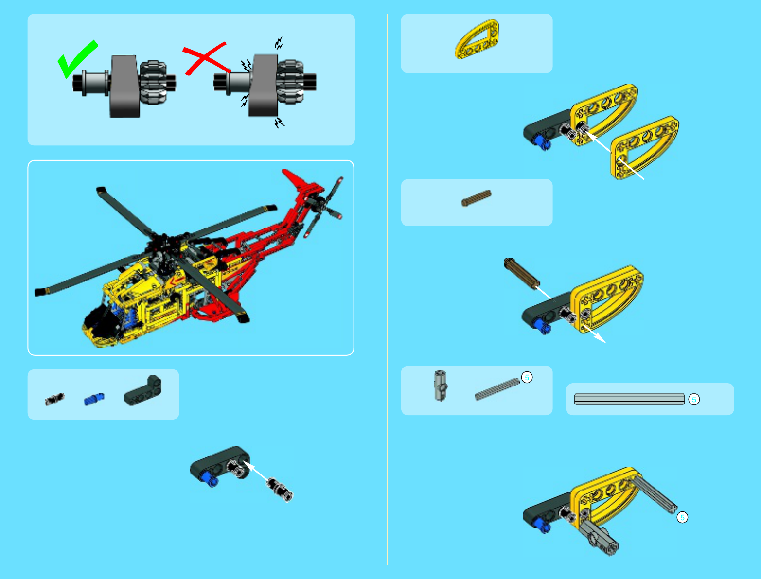 precortadas Pegatinas compatible con lego 9396 sticker Sheet Technic Helicopter Custom