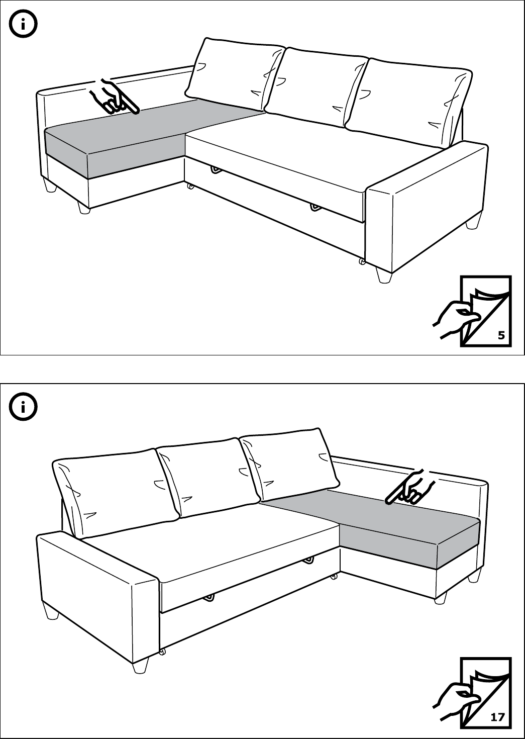 Manual Ikea Friheten Page 1 Of 28, Friheten Sleeper Sofa Assembly Instructions