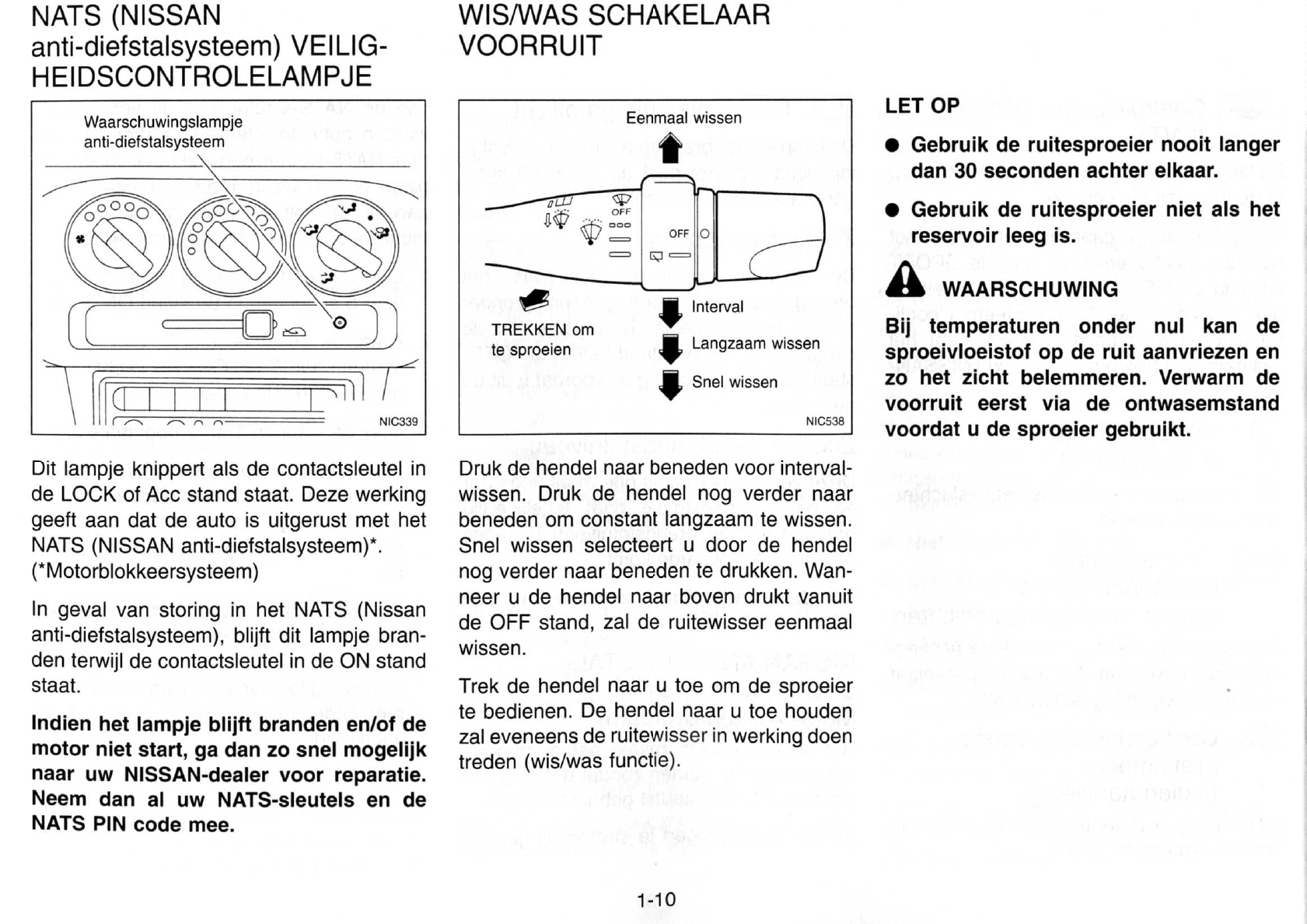 Manual Nissan Micra K11 2000 (Page 11 Of 168) (Dutch)